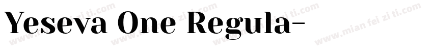 Yeseva One Regula字体转换
